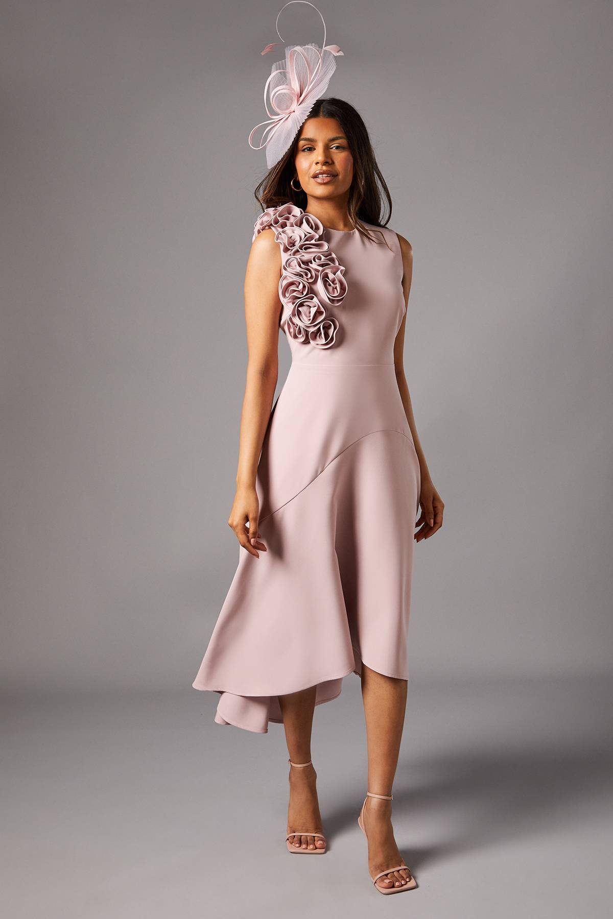 Coast Robe Petite à Corsage 3D Asymétrique
