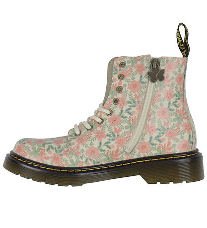 Dr. Martens Stiefel - 1460 Pascal - Cloud Cream m. Blumen