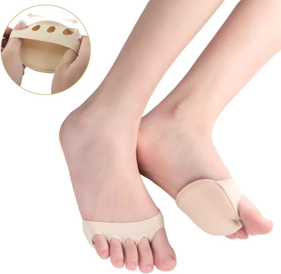 (1 Paar) 4mm Ultraweiche Vorfuss Polster Einlagen Mittelfuss Kissen für High Heels - Nude