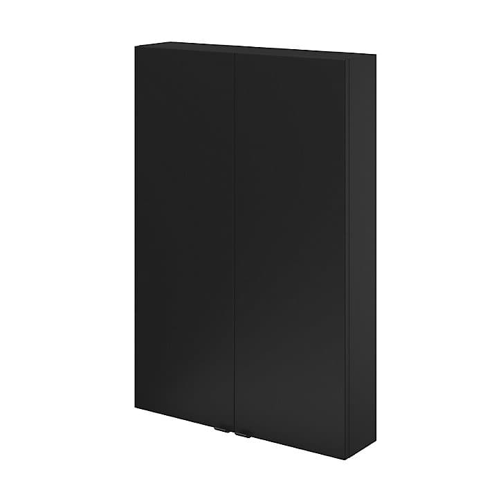 Armoire de salle de bains faible profondeur GoodHome Imandra noir mat L. 60 x H. 90 x P. 15 cm