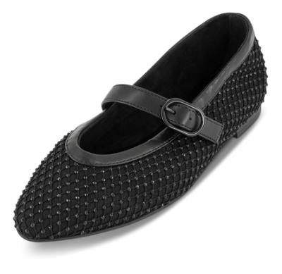Marco Tozzi Mary Jane Ballerina Sort 2-22120-46
