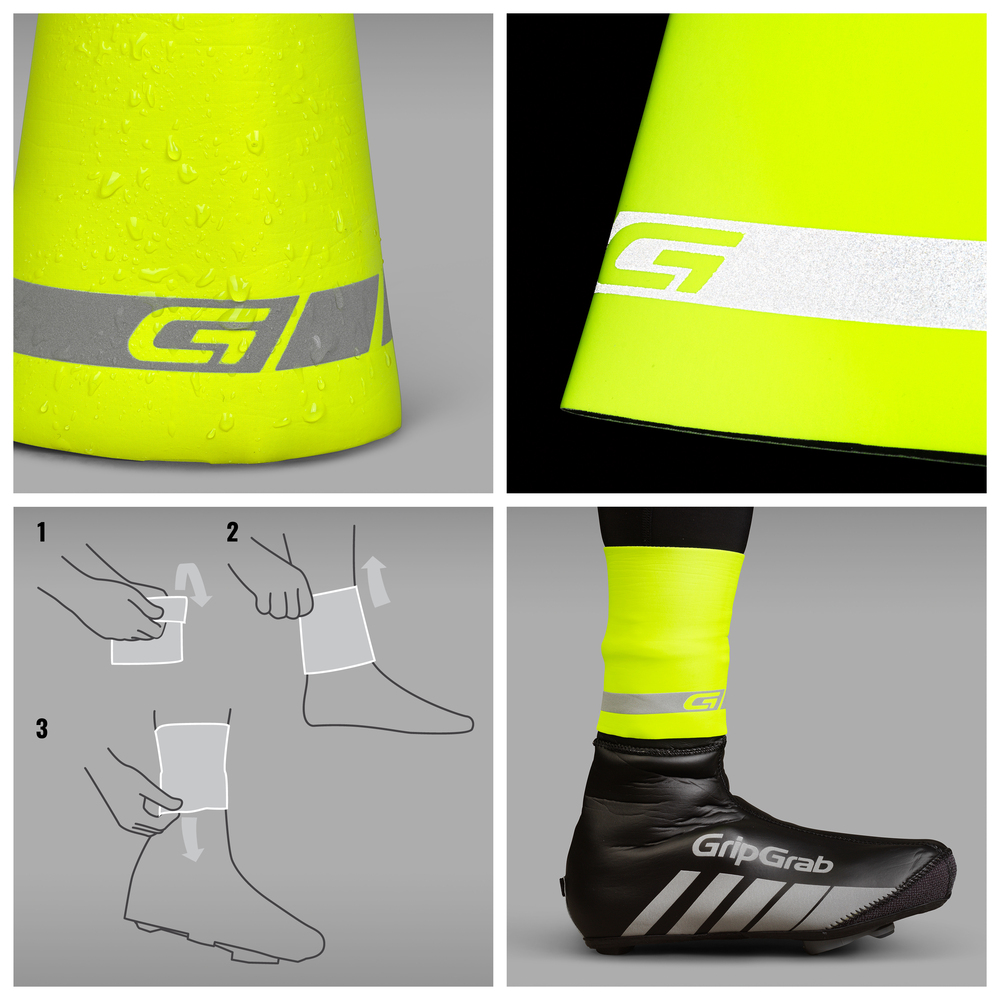 GripGrab CyclinGaitor Regnvejrs Ankle Cuff Hi-Vis
