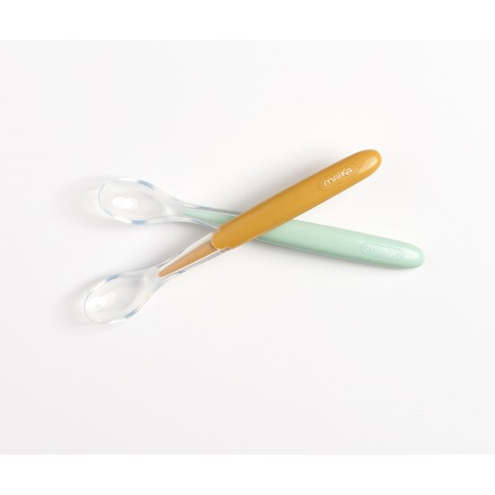 Lot de 2 cuillères embout souple silicone   de               Maïka
