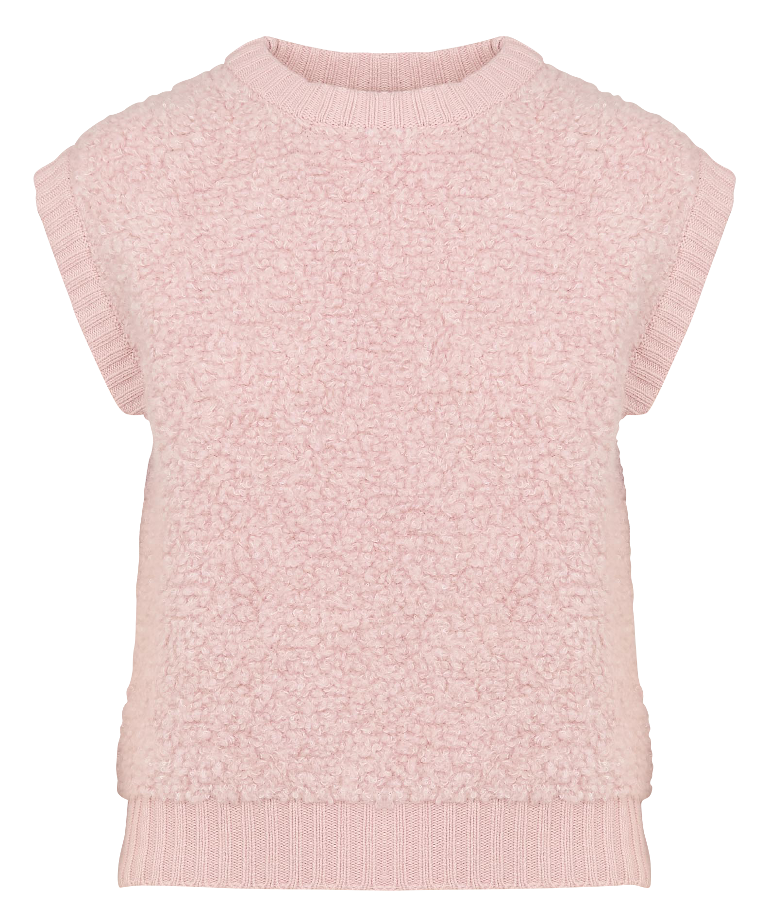 STELLA - Pull sans manches en maille bouclette | Violet
