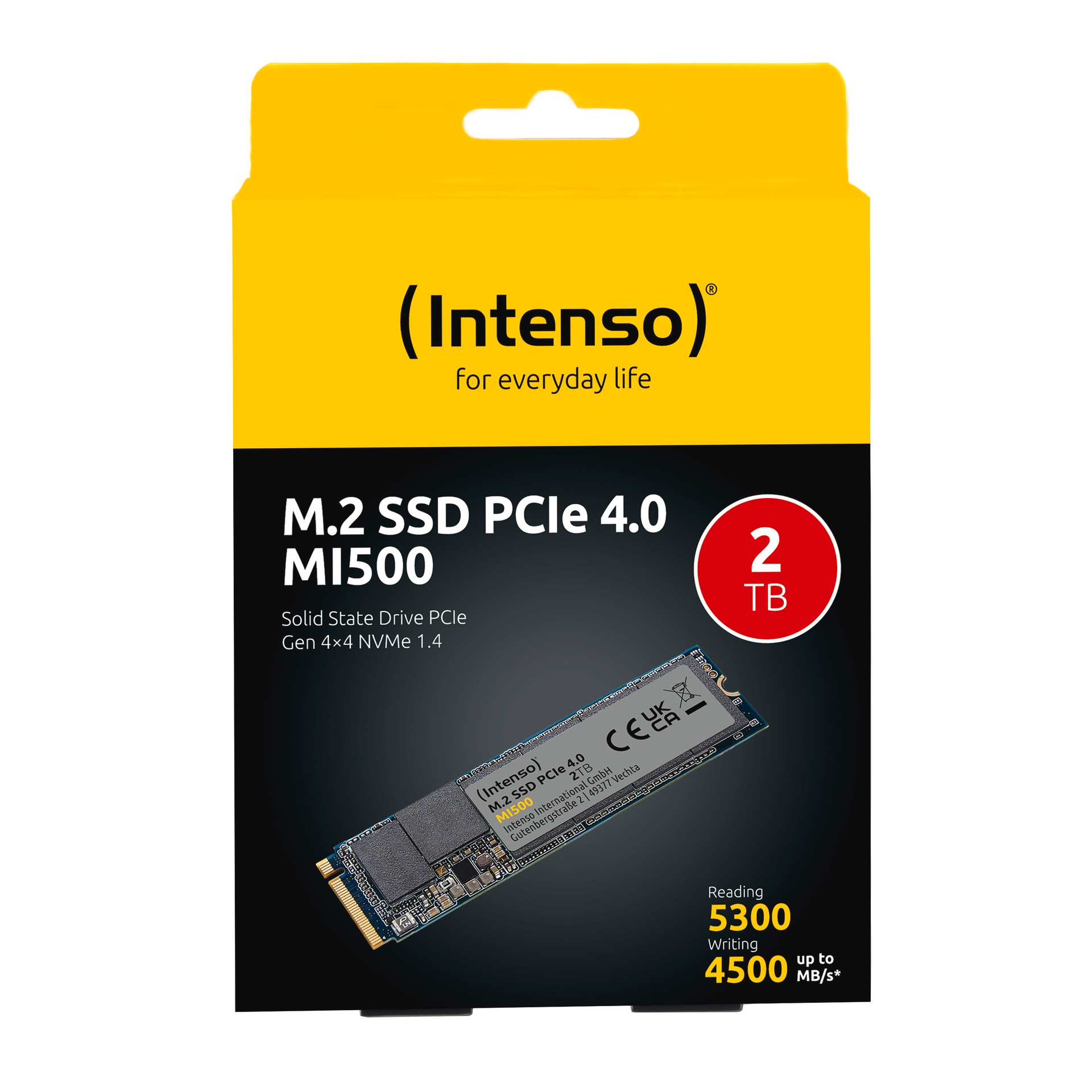 Intenso SSD-Festplatte »M.2 SSD PCIe 2 TB MI500« 2 Terabyte Anschluss M.2 PCIe 4.0
