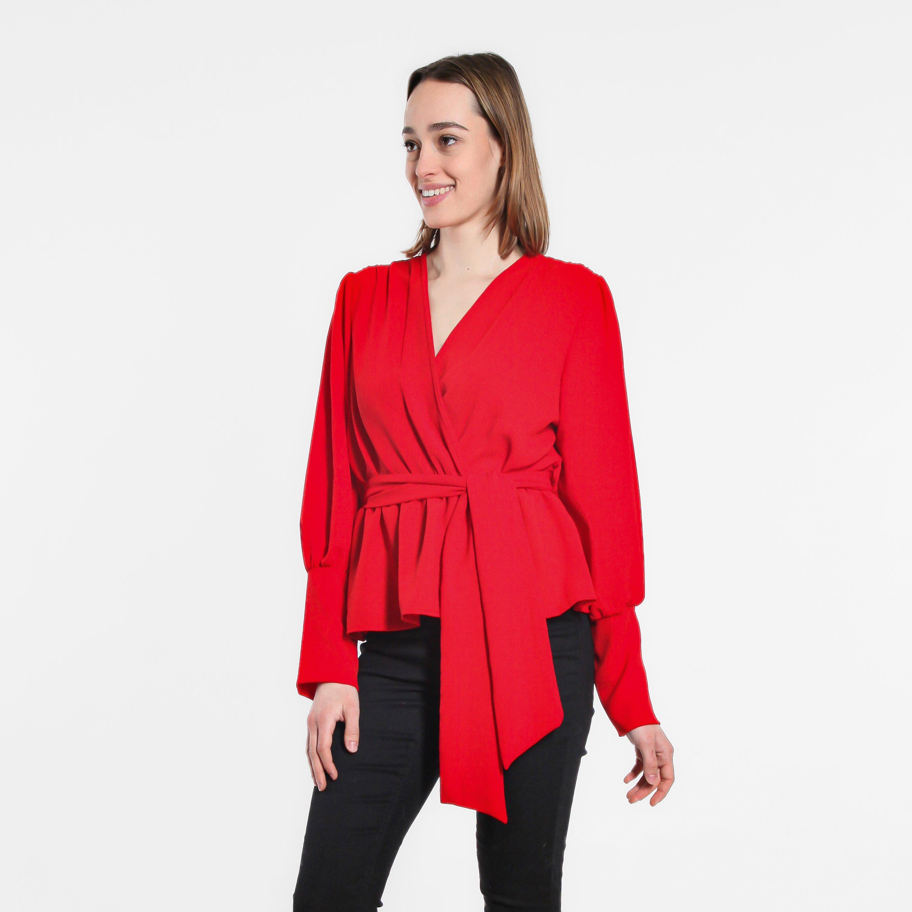Be You BY Peplum Wrap Top Womens