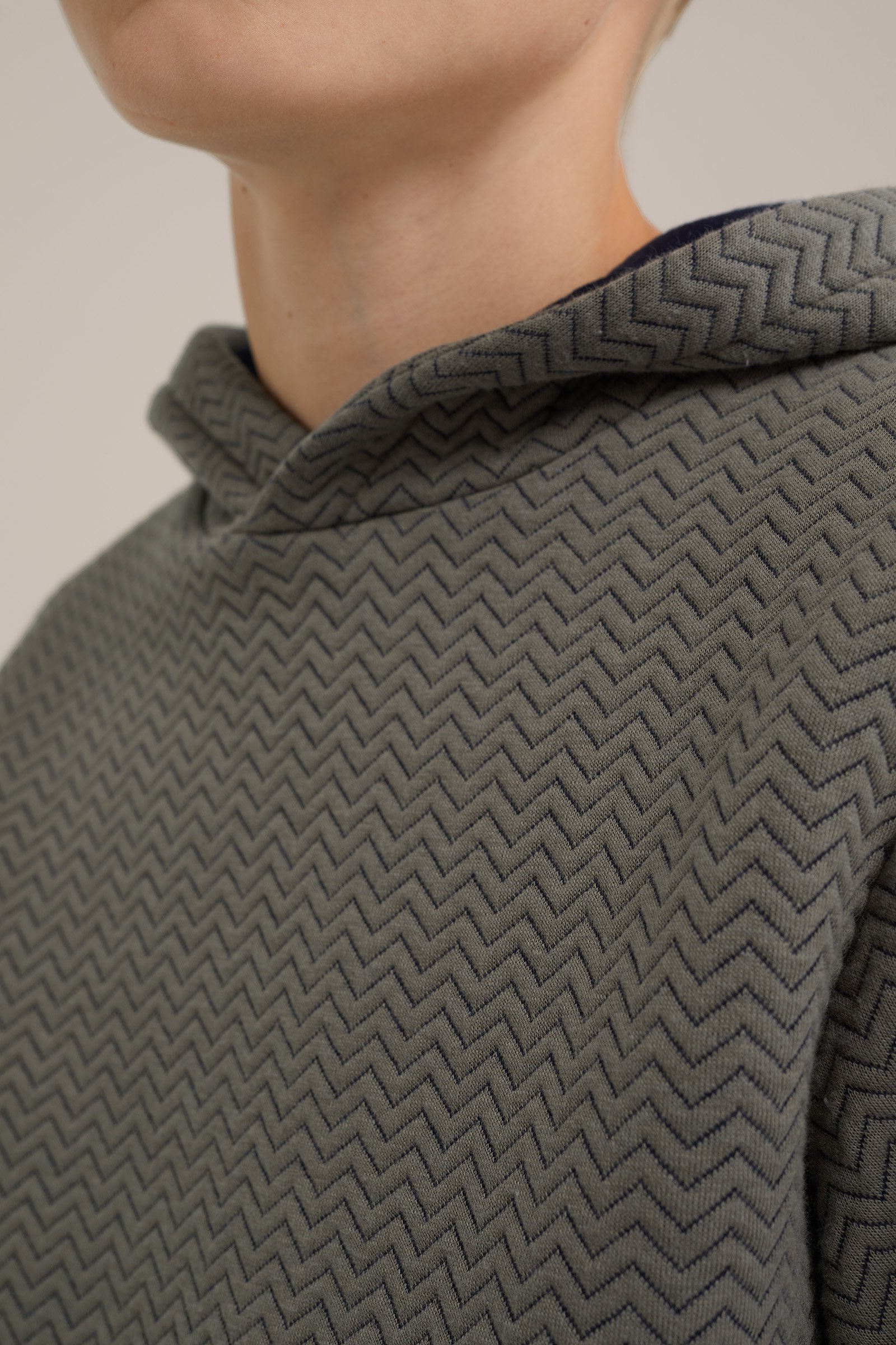 Jongens hoodie met dessin Blue Ridge Grijsgroen
