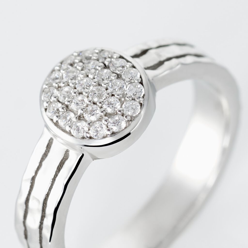 Bague Argent Blanc Cayley Oxydes De Zirconium