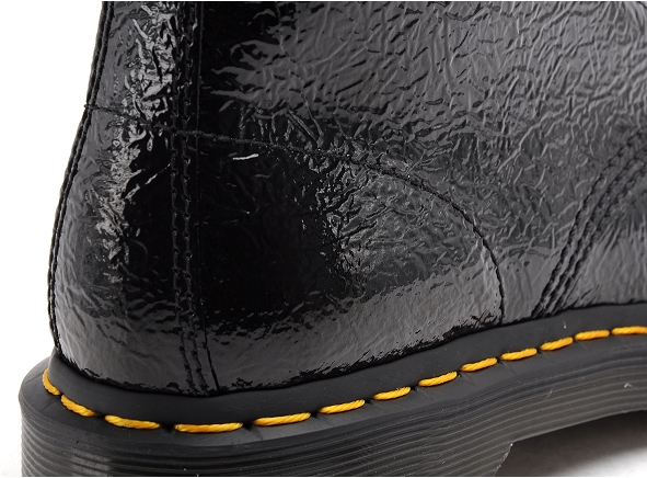 Dr martens boots bottine plates femme 1460 distressed patent noir