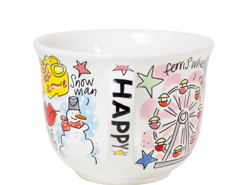 Soepkom met oor happy