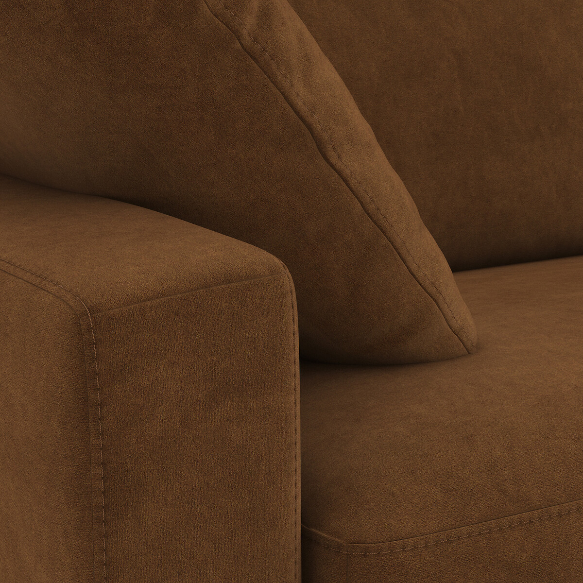 LA REDOUTE INTERIEURS<br>Sofá-cama em veludo, espuma HR premium, Timor