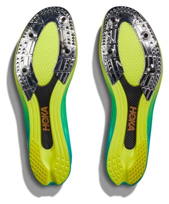 Chaussures d'Athlétisme Hoka Cielo X 2 LD Blanc/Bleu/Jaune Unisexe