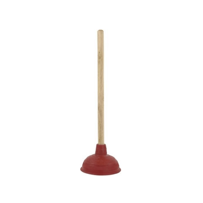Ontstopper met houten steel  Afvoerreiniger  Plopper Gootsteenontstopper