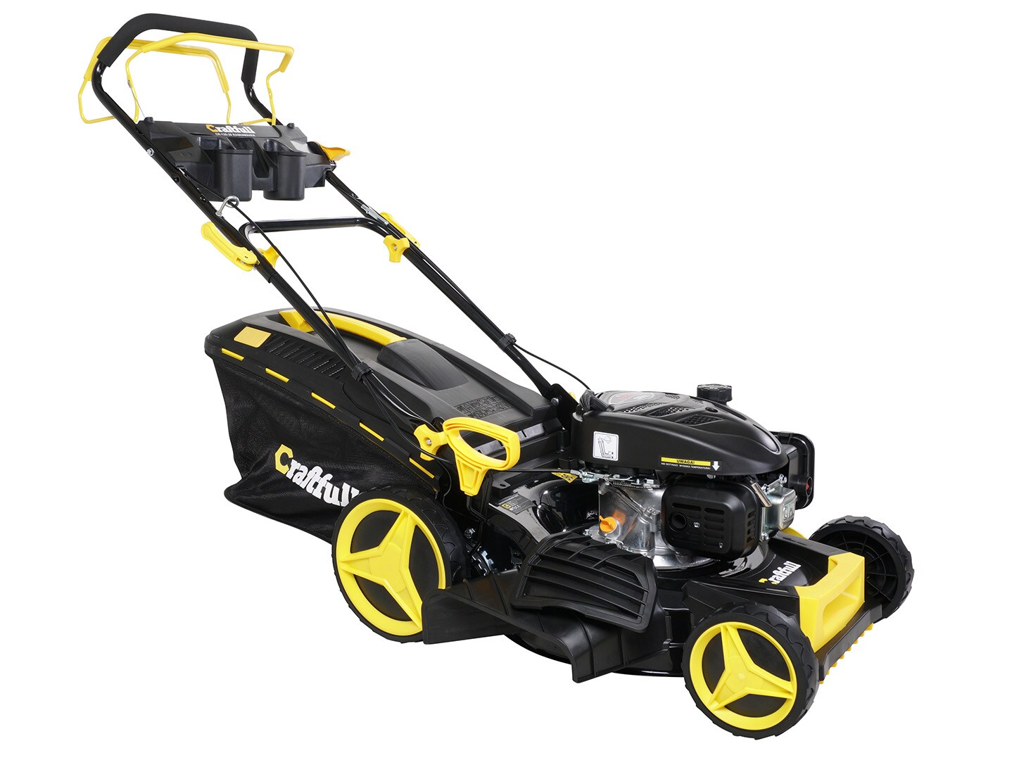 Craftfull Premium Benzin-Rasenmäher CR-139-20, 5in1, GT-Leichtlaufgetriebe, 139-cc-Motor, Easy-Clean