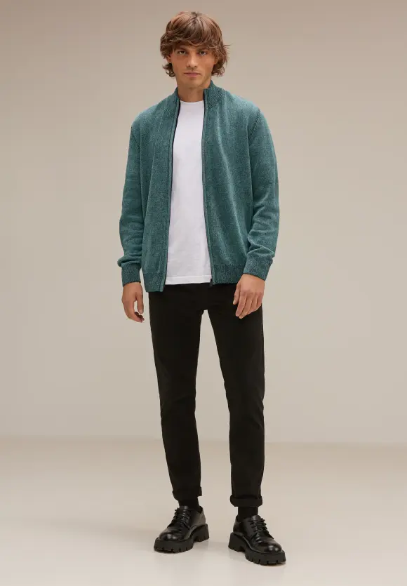 Softe Strickjacke - turquoise green