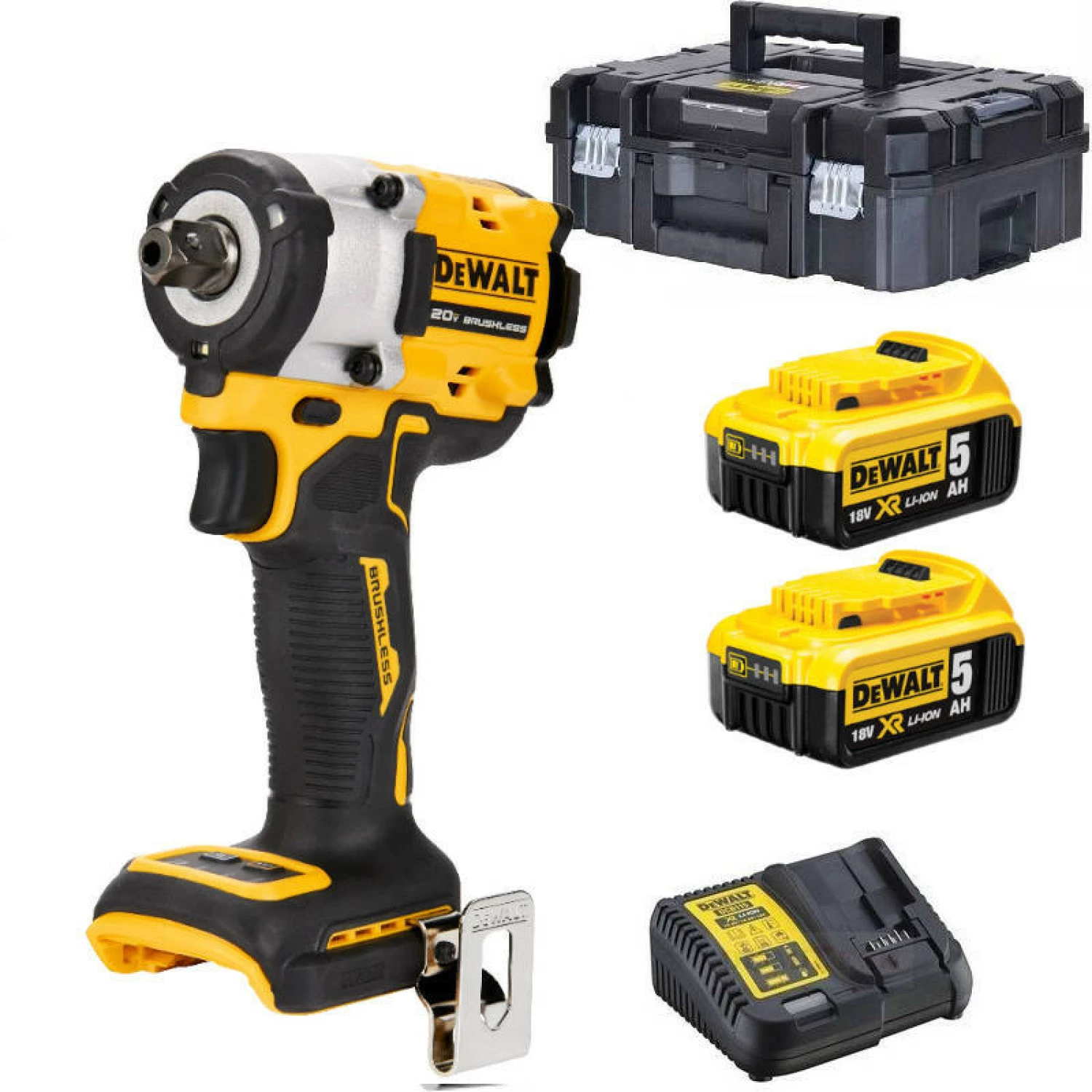 DeWALT DCF922P2T 18V Li-ion XR Accu Slagmoersleutel set (2x 5.0Ah) - 1/2