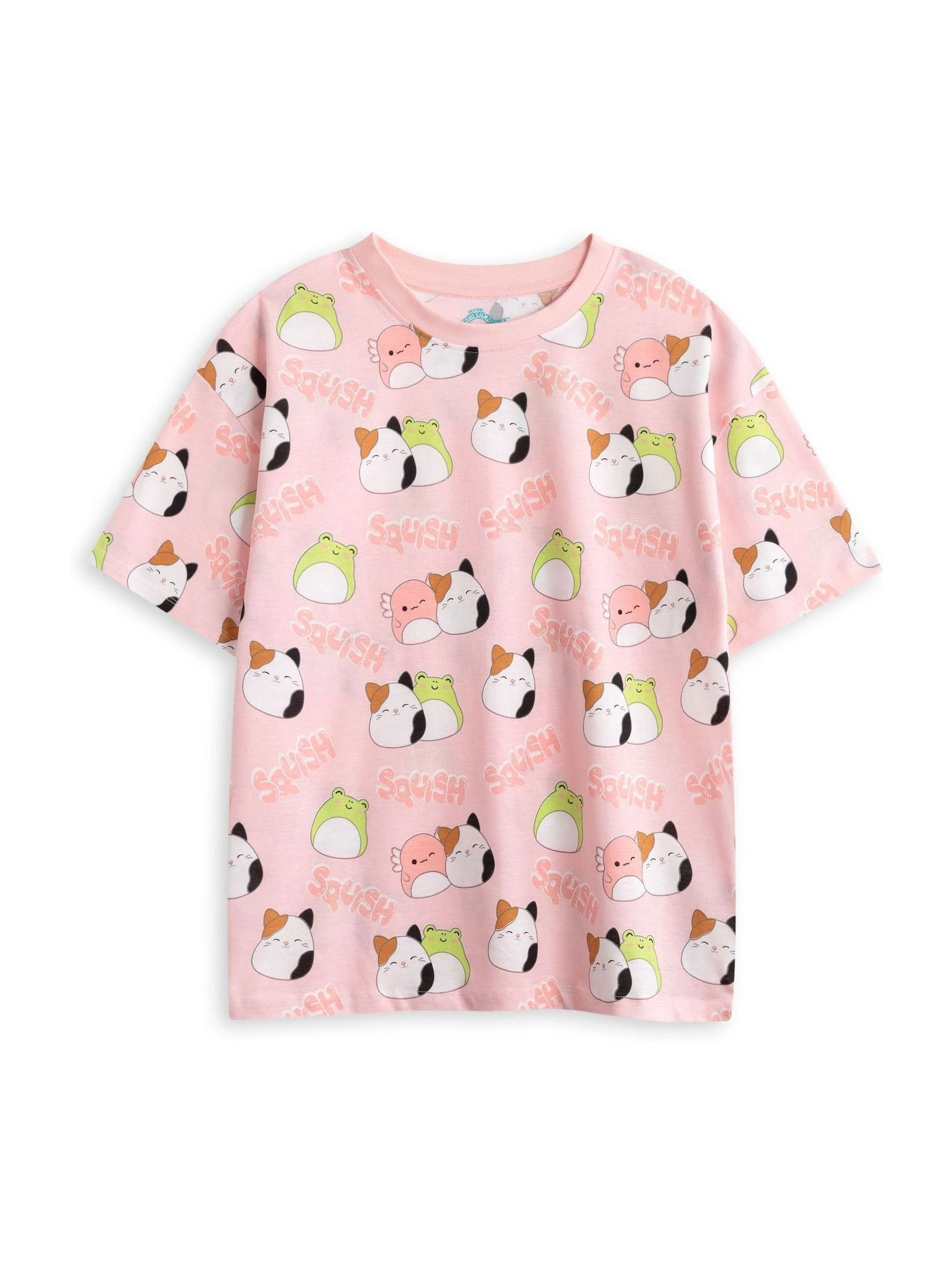 Vanilla Underground Meisjes Squishmallows Pyjama Set met Korte mouwen en korte broek 100% katoen Grootverpakking van 2