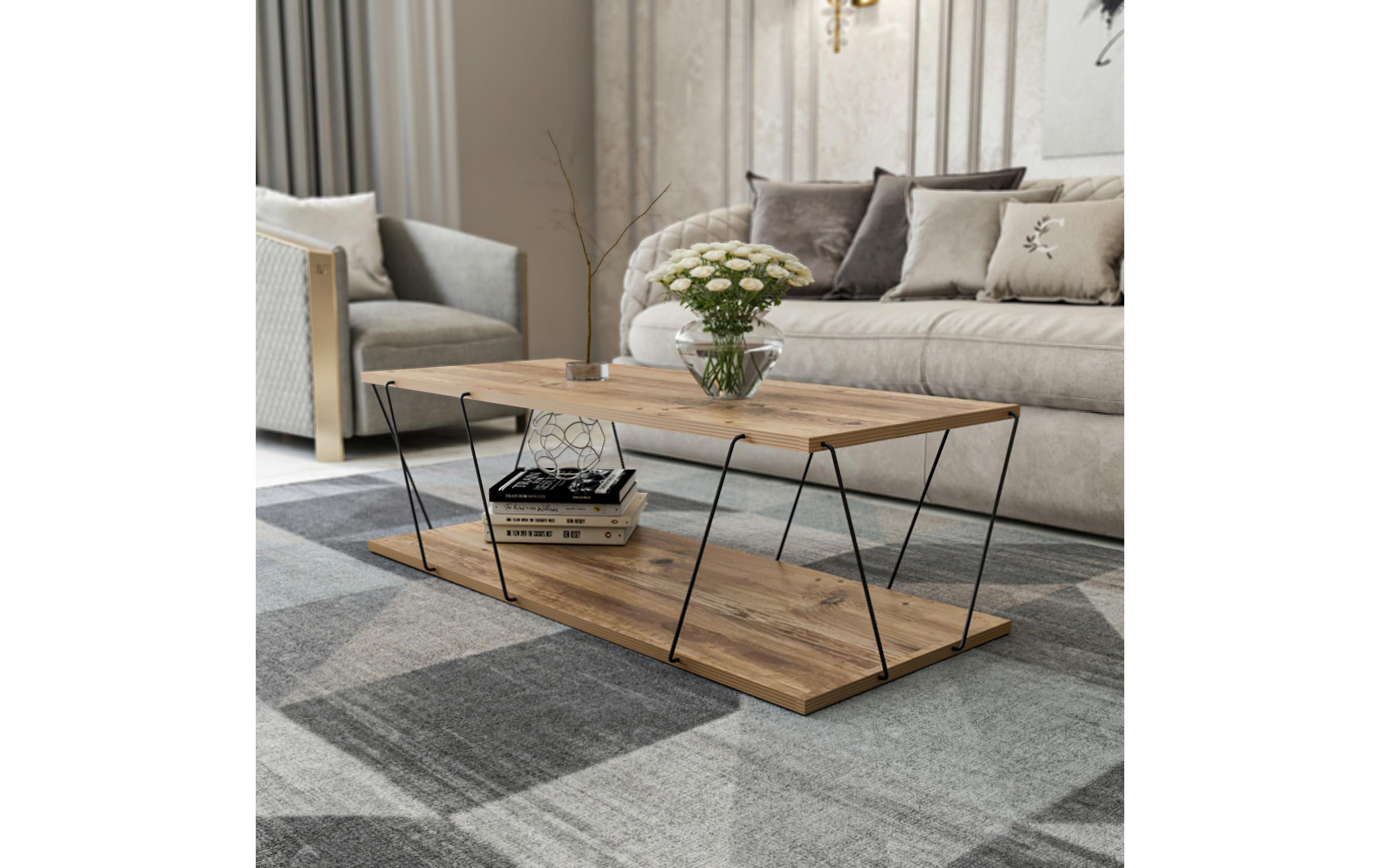 Couchtisch Labranda 120 x 30 x 50 cm, Nature<br>Wohnzimmertisch