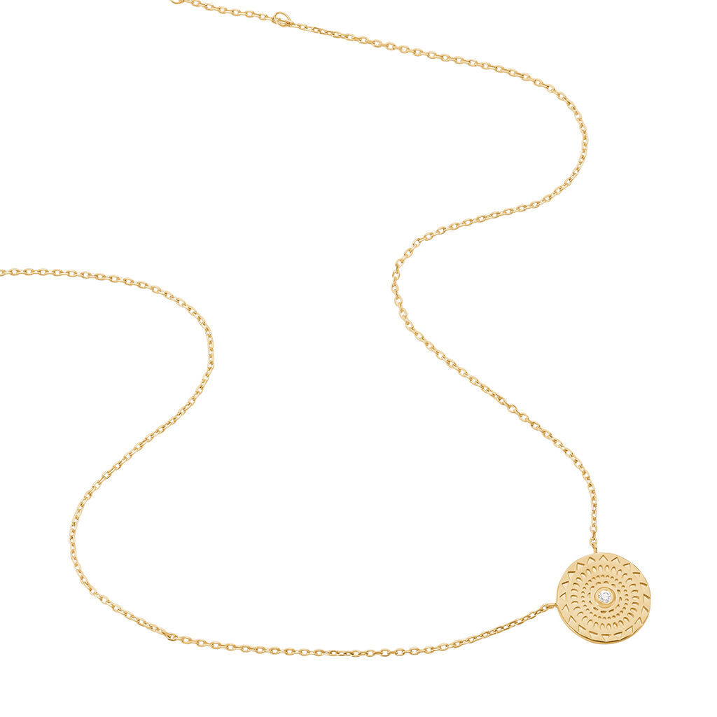 Collier Carmina Plaqué Or Jaune Oxyde De Zirconium