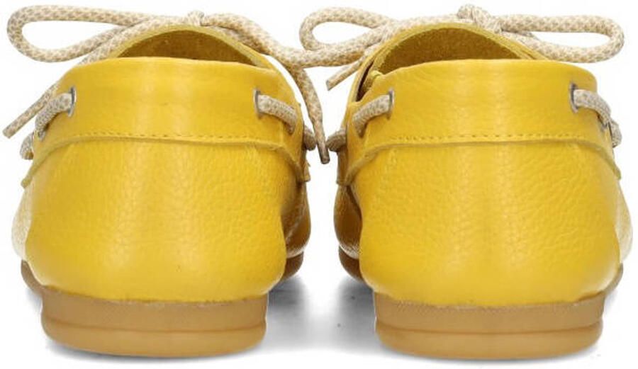 PS Poelman Callie leren bootschoenen geel