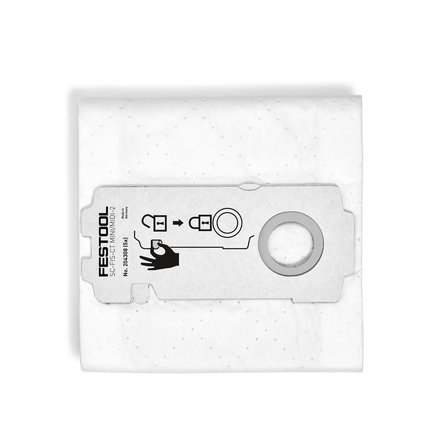 Festool SC-FIS-CT MINI/MIDI-2/5/CT15 SELFCLEAN filterzak voor CT 15, CT MINI/MIDI vanaf 2019 & CTC MINI/MIDI VE=5 - 204308