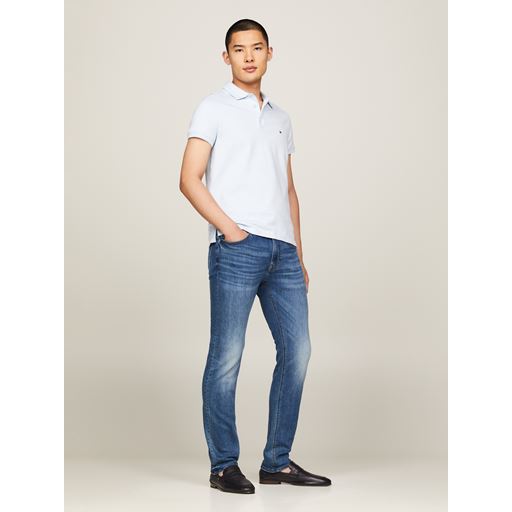 Tommy Hilfiger Pretwist Mouline Polo, Breezy Blue/White, L