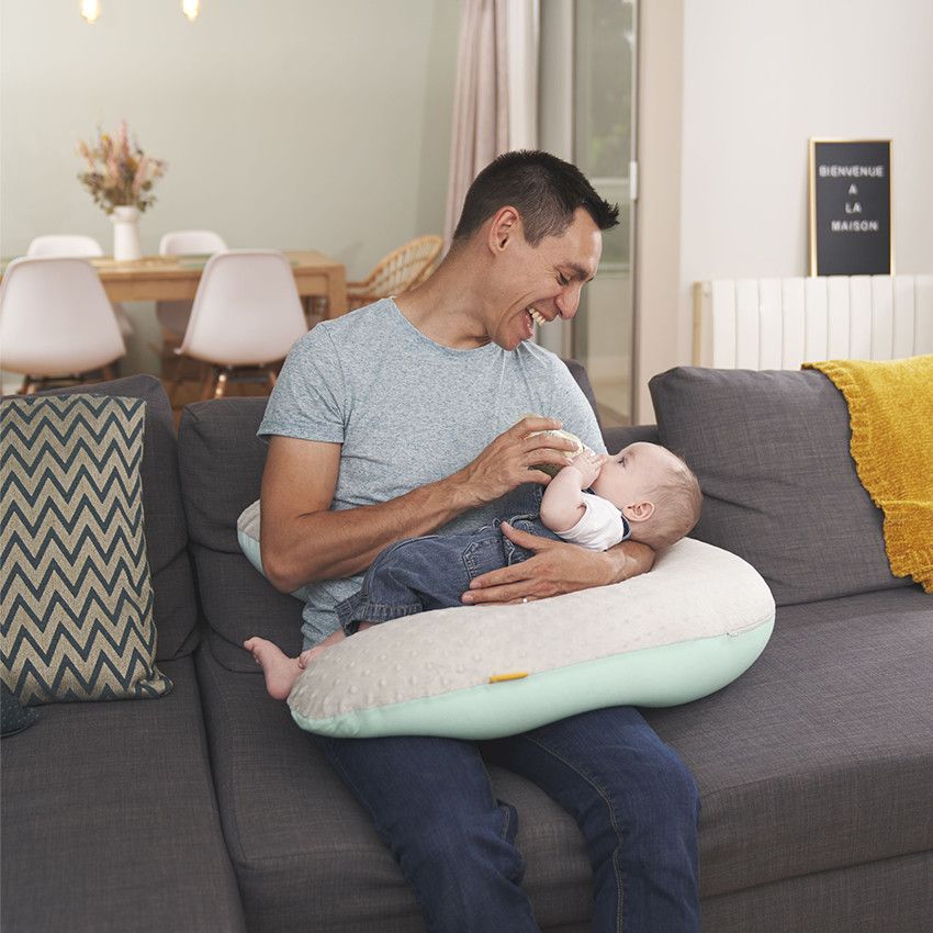 Coussin de maternité et d'allaitement Fluffy 2 en 1 - Ecru