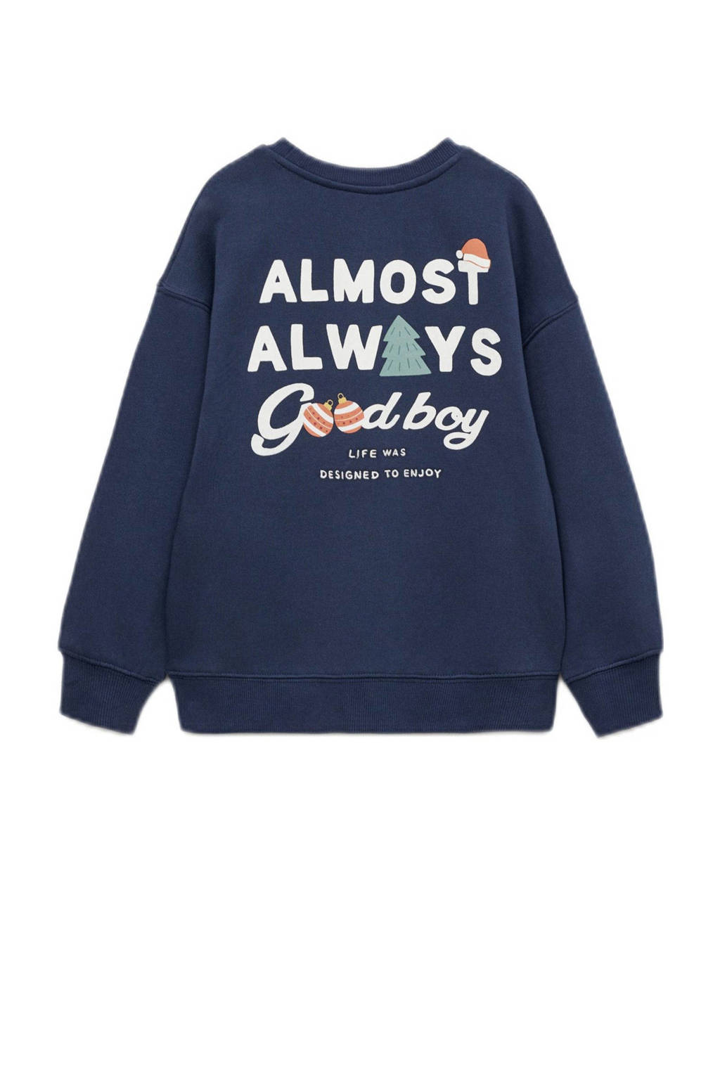 Mango Kids kerstsweater blauw