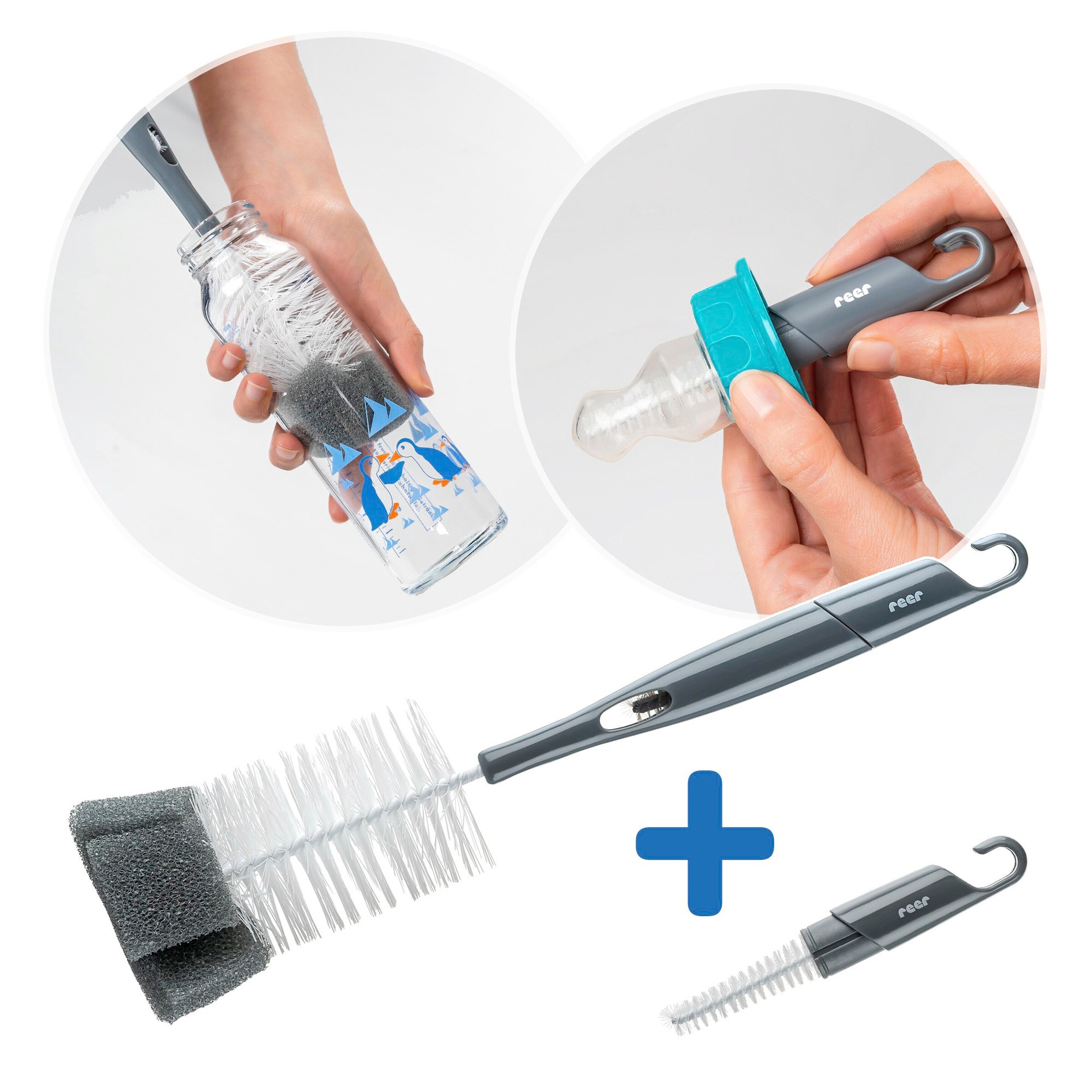 reer 2-in-1 Flaschen- und Saugerbürste