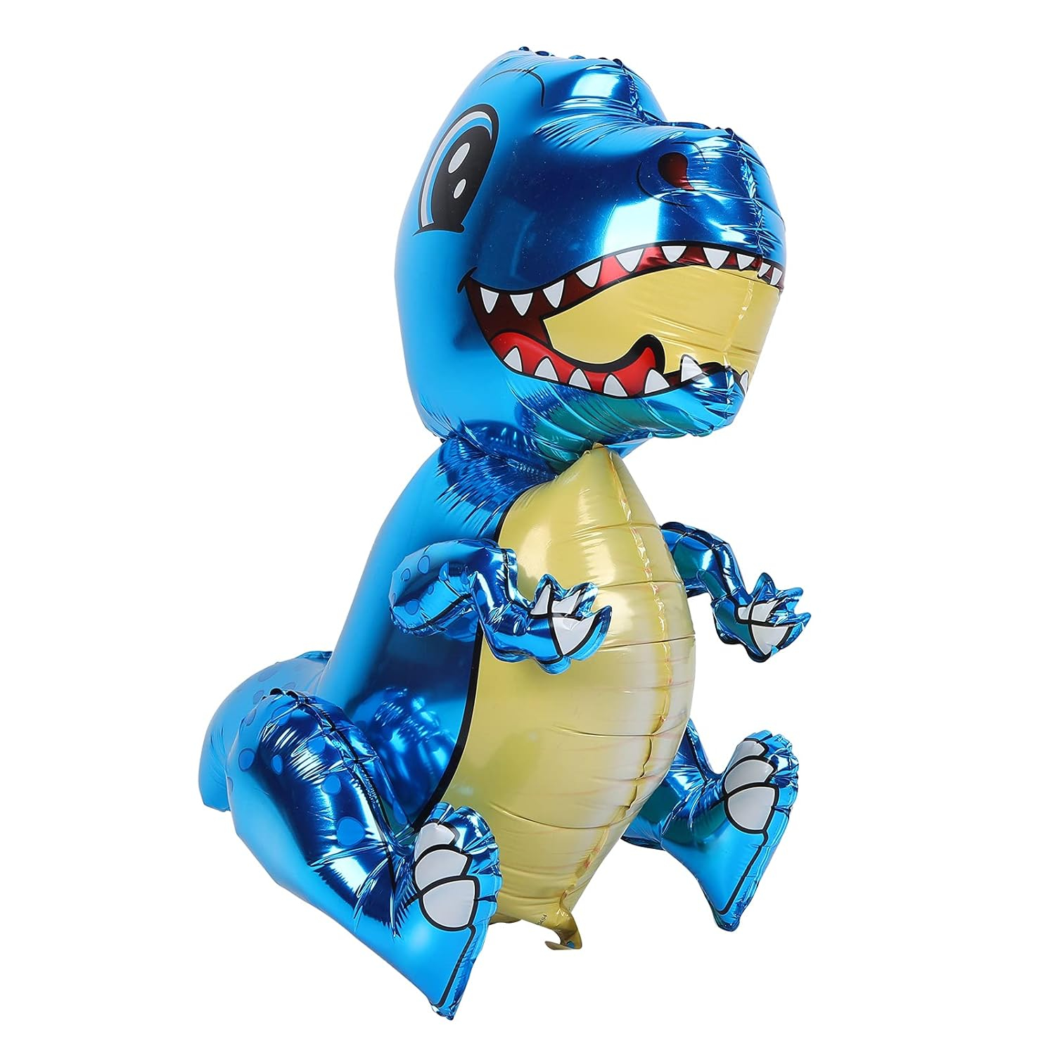 (80x45cm) Dinosaurier Kinder Folien Ballon Geburtstags Party Deko Luftballon - Blau