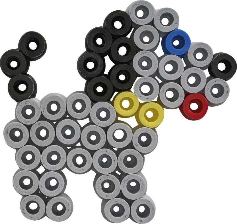 Hama Maxi Perlesæt - 3.000 Perler Og 4 Plader Bøtte - 8806