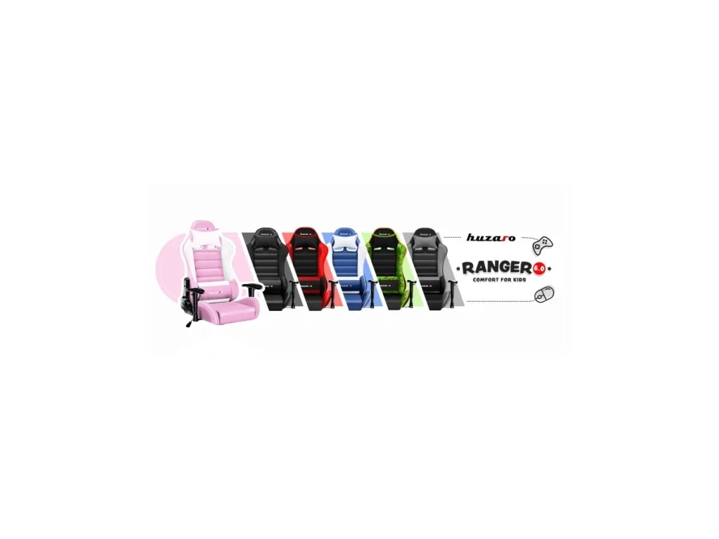 Huzaro Ranger 6.0, Universal gamingstol, 130 kg, Spand (vugge) sæde, Polstret ryglæn, 100 cm, 160 cm