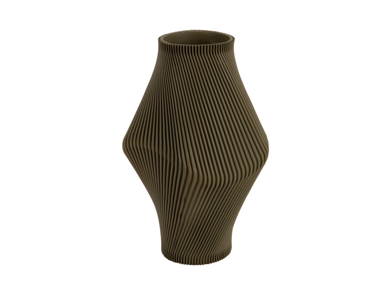 Vase Twisted Rib Large PT4293GR Army green
