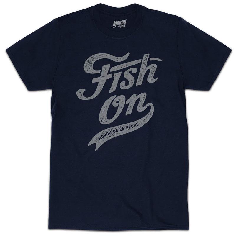 Tee Shirt Manches Courtes Homme Cyril Chauquet Fish On Vintage - Marine
