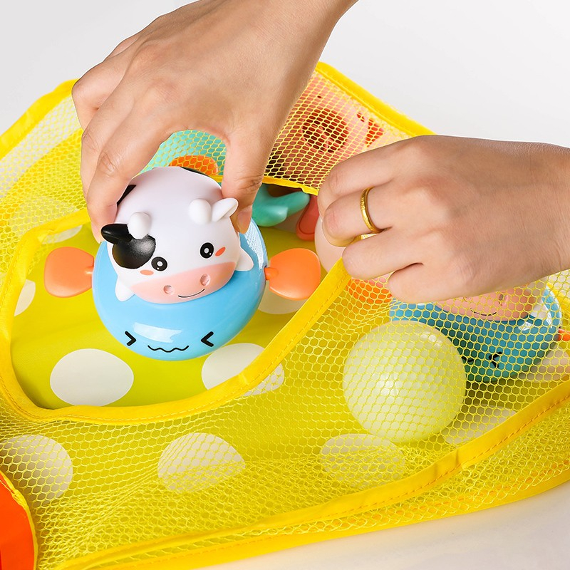 Mesh Badewannen Organizer Beutel Kinder Spielzeug Aufbewahrungs Netz mit Saugnäpfen - Ente