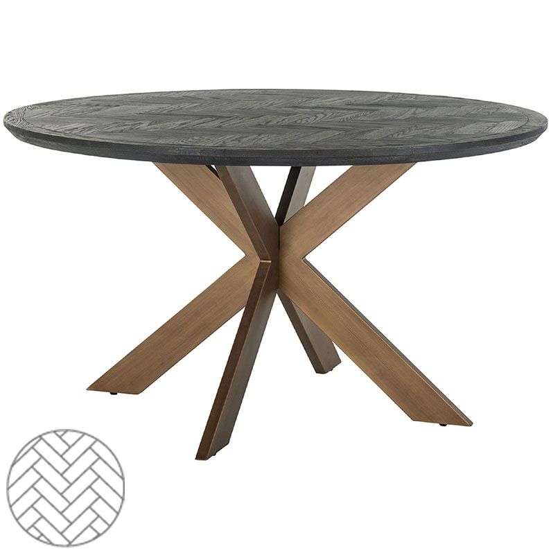 Eetkamertafel 210952 Blackbone Brass ⌀140  x H76 cm