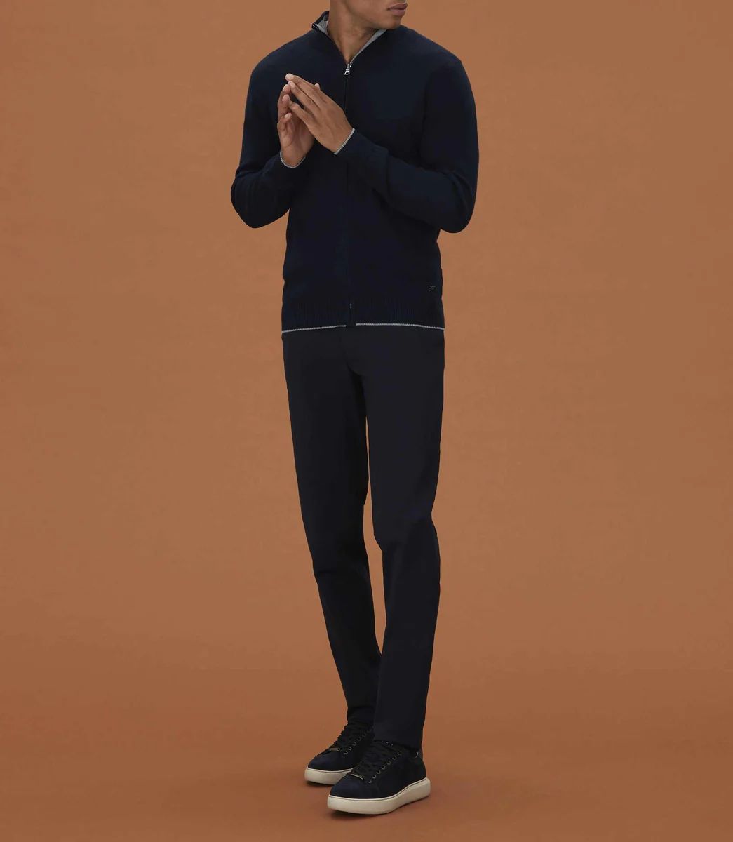 Cardigan zippé marine 