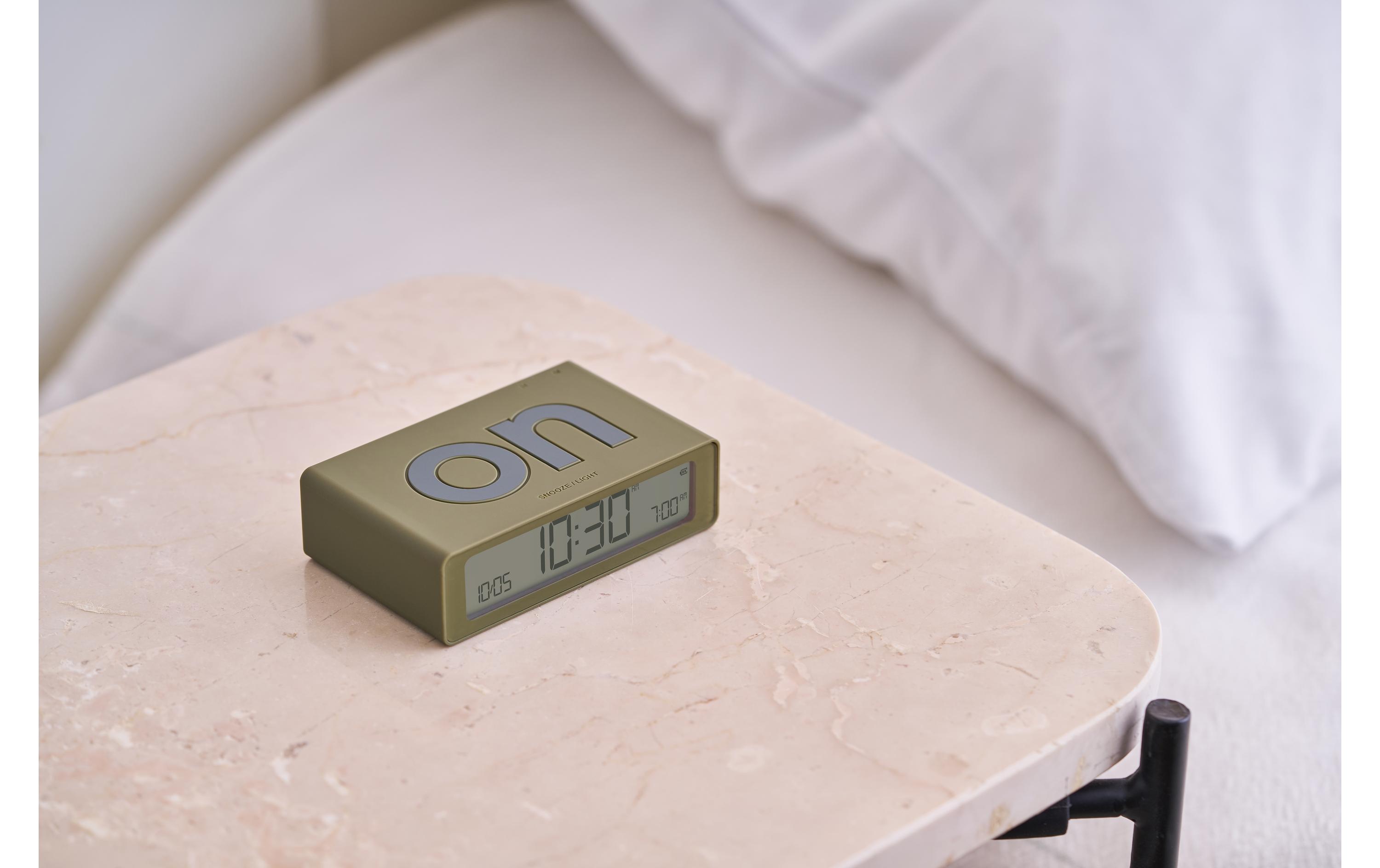 Digitalwecker Flip Mini KakhiMini LCD-Wecker mit Umkehrfunktion (On/Off)