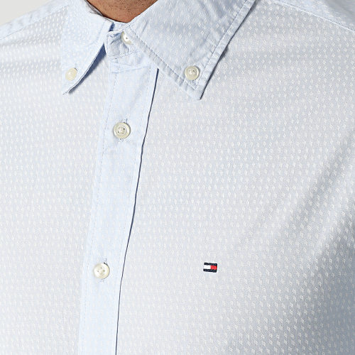 Chemise Manches Longues Soft Micro Print 3119 Bleu Clair