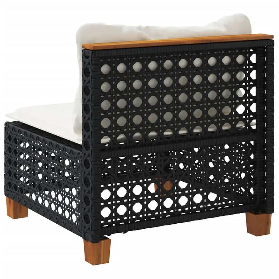 vidaXL - Tuinbank - Zwart - Poly rattan