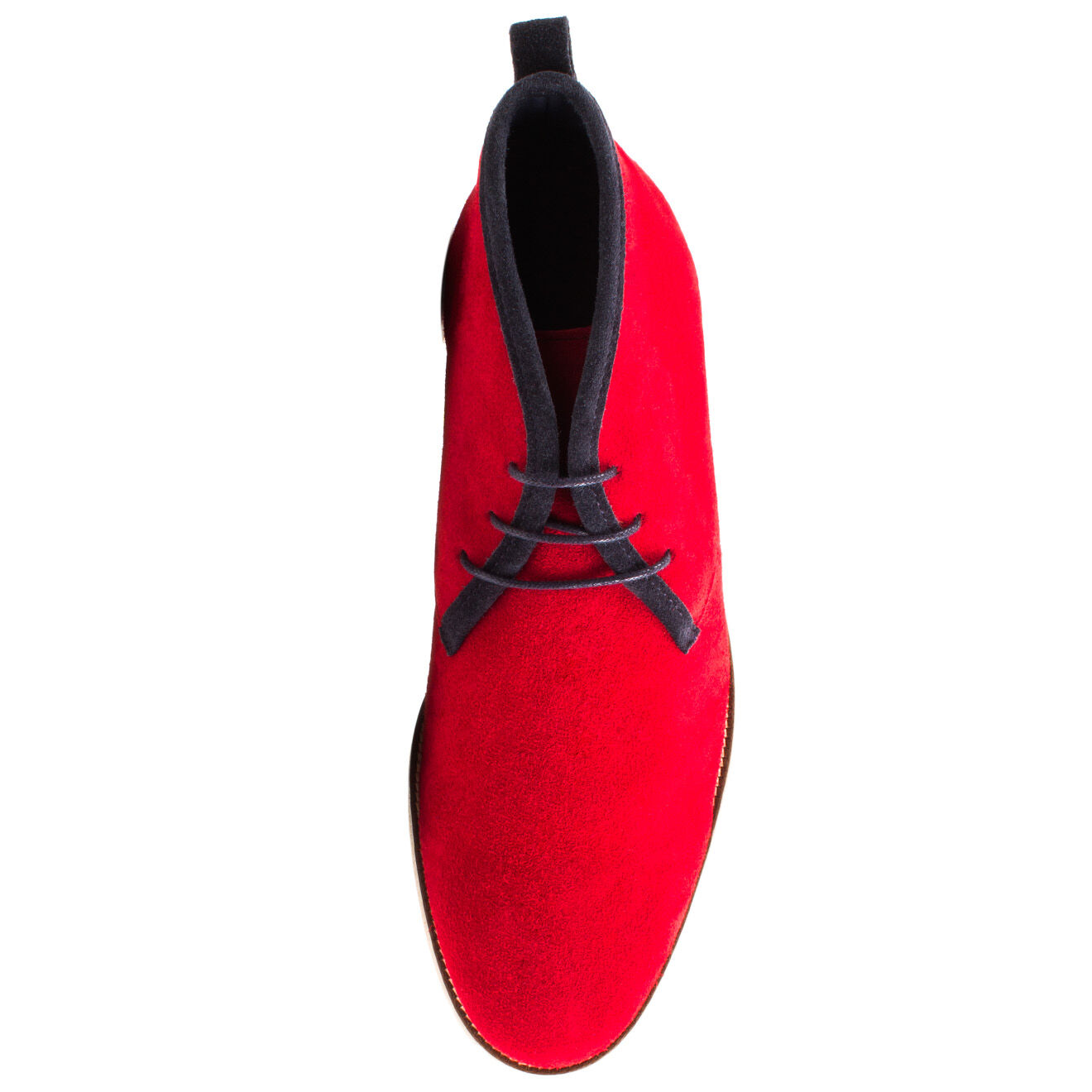 Bobbies Boots en Velours de Cuir Le Poète rouge/marine