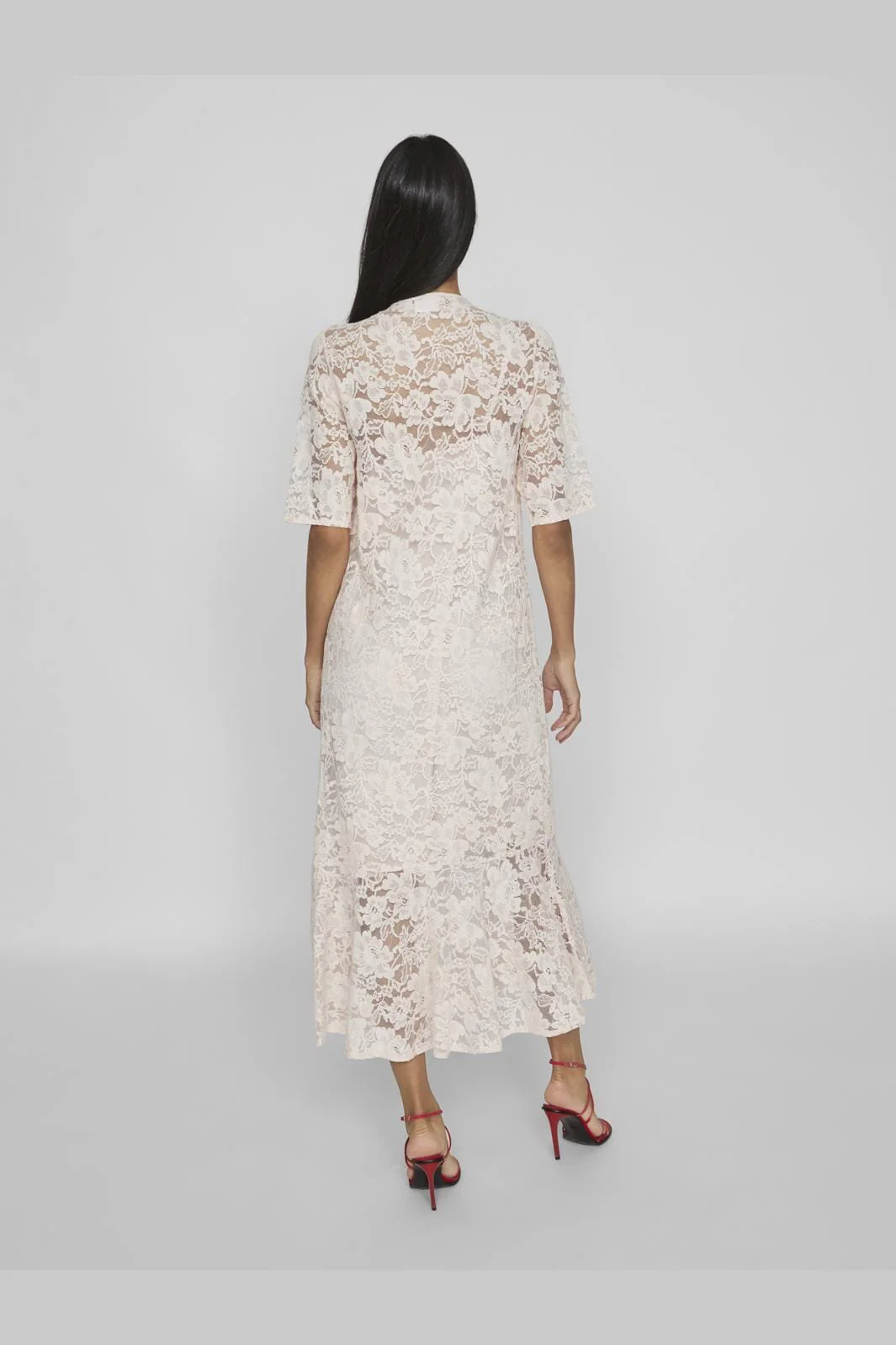 Vila Vinalina 2/4 Lace Midi Dress