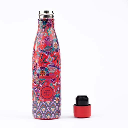 Botella Térmica Acero Garrafas Frescas Inoxidáveis. Libélula Paraíso 500ml