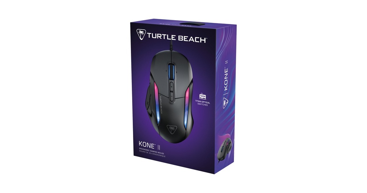 Turtle BeachKone II gaming muis  (Zwart, 50 - 26.000 Dpi, RGB)