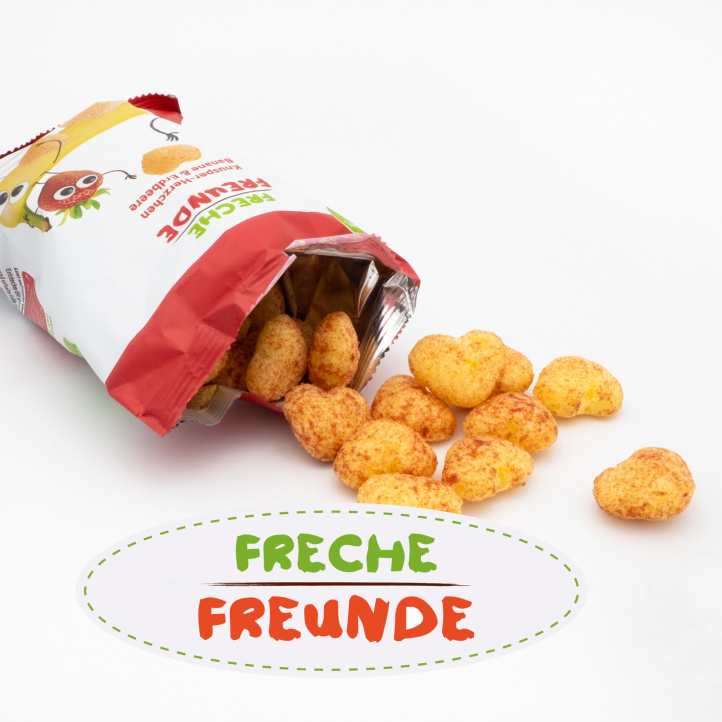 Freche Freunde Bio Knusper-Herzchen Banane & Erdbeere 12+ Monate