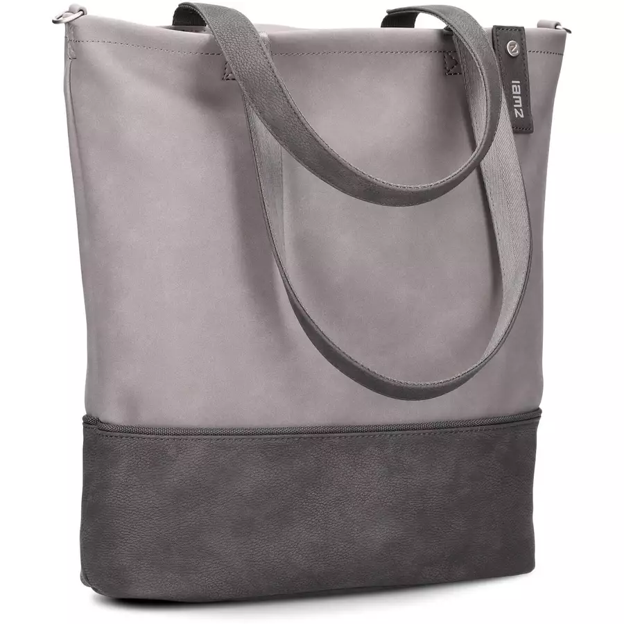 zwei Jana J145 - Schultertasche 37 cm nubuk-stone