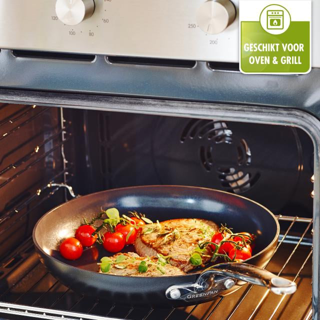 GreenPan Barcelona Keramische Hapjespan met glasdeksel 28 cm - PFAS vrij