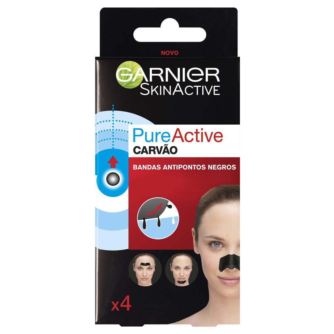 GARNIER  Pure Active Tiras Anti-Pontos Negros - 4un