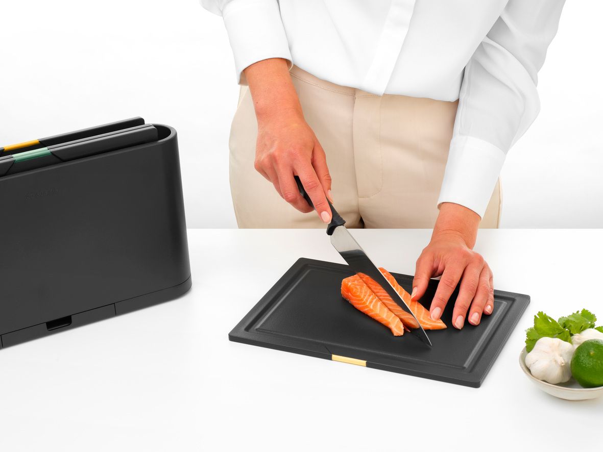 Tasty  Snijplanken set plus houder, 4-delig (voor groenten, brood, vle