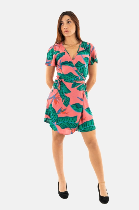 Robe superdry printed mini wrap 2ko pink paradise